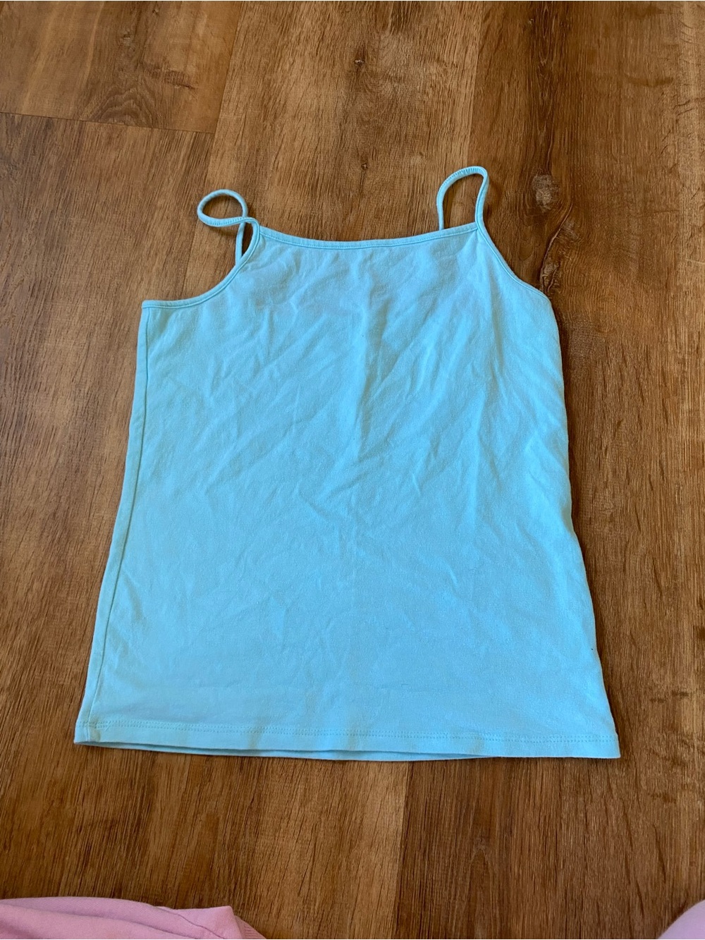 Girls Light Blue Spaghetti Strap Tank Top